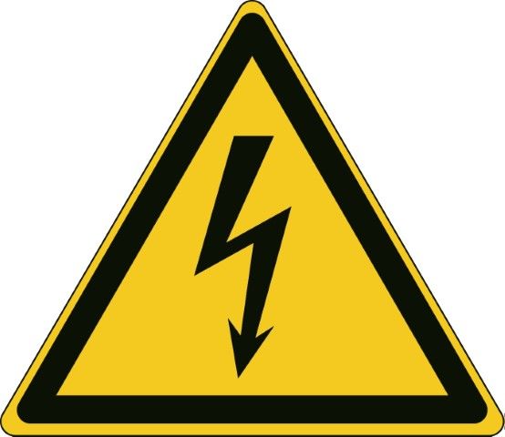 ISO Veiligheidspictogram - Waarschuwing: Gevaarlijke elektrische spanning