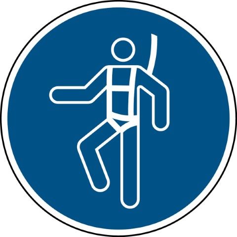 ISO Veiligheidspictogram - Individueel veiligheidsharnas verplicht