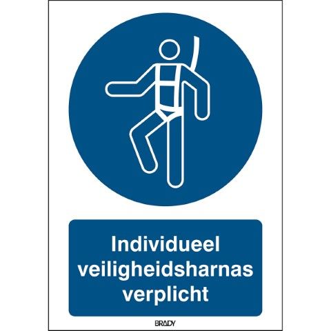 ISO 7010 Pictogrammen - Individueel veiligheidsharnas verplicht
