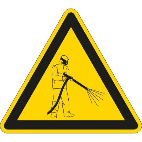 Waarschuwingspictogram - Hoge drukspuit