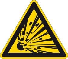 Pictogram voor identificatie van gevaarlijke stoffen - Explosieve stoffen