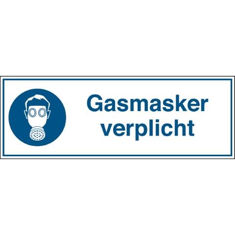Gebodspictogram - Gasmasker verplicht - Gasmasker verplicht