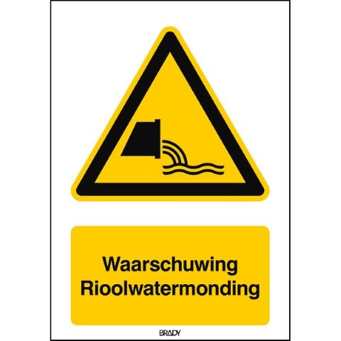 ISO Veiligheidspictogram - Waarschuwing – Rioolwatermonding