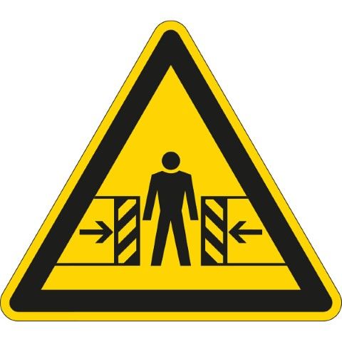 Pictogram voor Machineveiligheid - Waarschuwing voor bekneld raken