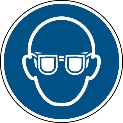 ISO Veiligheidspictogram - Oogbescherming verplicht