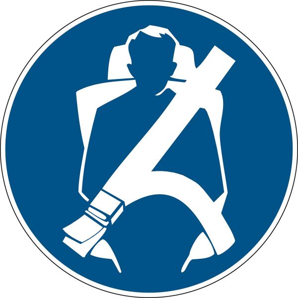 Gebodspictogram - Veiligheidsgordel verplicht