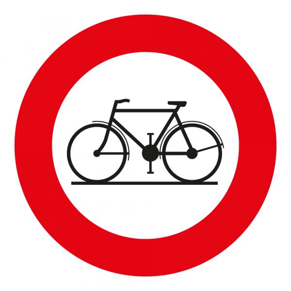 Bord SB250 - C11 - Diam. 700 mm - HI - Verboden voor fietsen