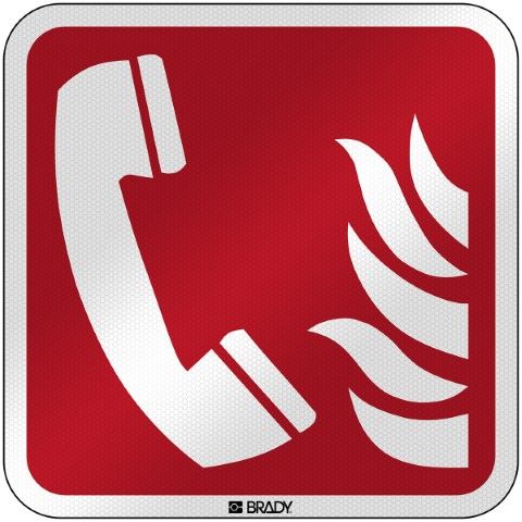 ISO-veiligheidspictogram – Telefoon voor brandalarm