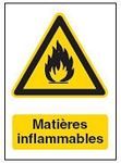 A5 Sign - Matières inflammables
