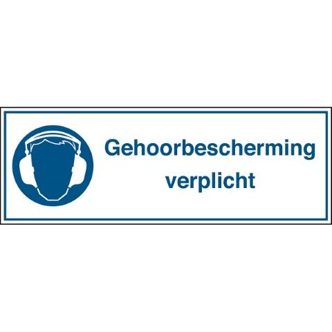 Gebodspictogram - Gehoorbescherming verplicht - Gehoorbescherming verplicht