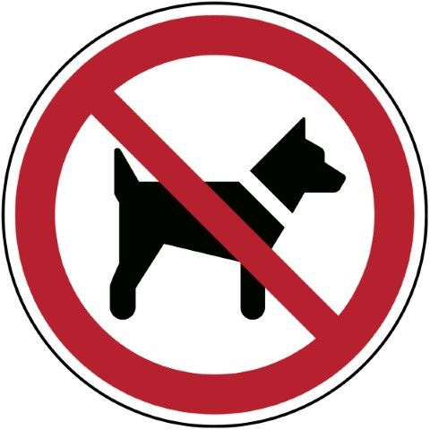 ISO Veiligheidspictogram - Dieren verboden
