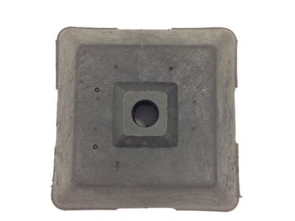 RUBBEREN VOET 420X420X120MM ZWART VOOR PAAL DIA 51MM