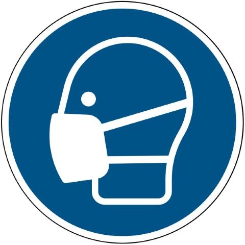 ISO Veiligheidspictogram - (Lichte) ademhalingsbescherming verplicht