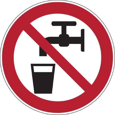 Verbodspictogram - Geen drinkwater