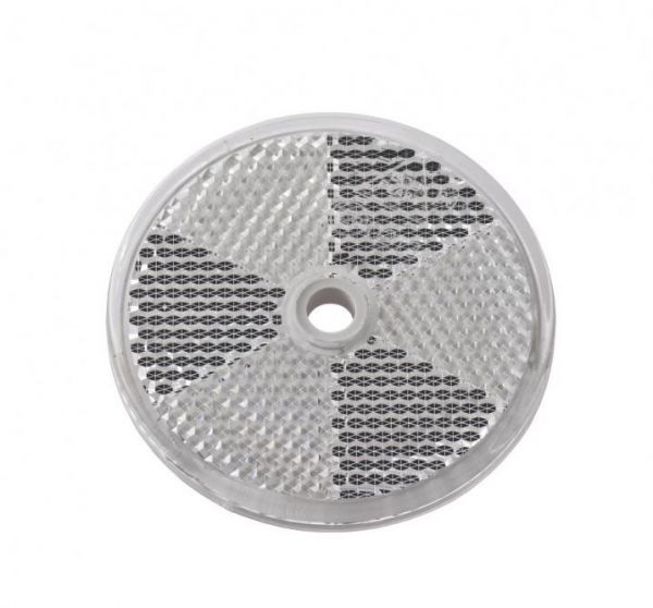 REFLECTOR WIT ROND DIA 60 MM, TE SCHROEVEN, 1 GAATJE