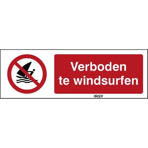 ISO Veiligheidspictogram - Verboden te windsurfen