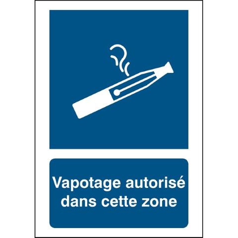 Informatiepictogram – E-sigaretten toegestaan - Vapotage autorisé dans cette zone