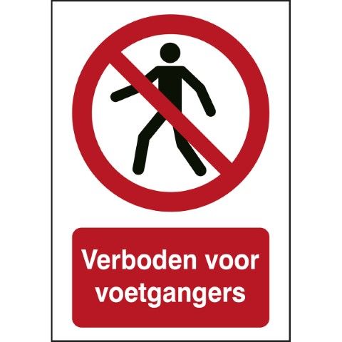 ISO 7010 Pictogrammen - Verboden voor voetgangers