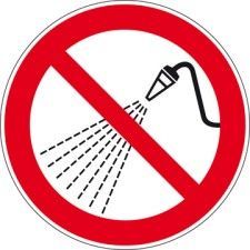Verbodspictogram - Besproeien met water verboden