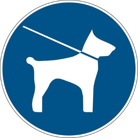 Gebodspictogram - Verplicht honden aan de leiband te houden