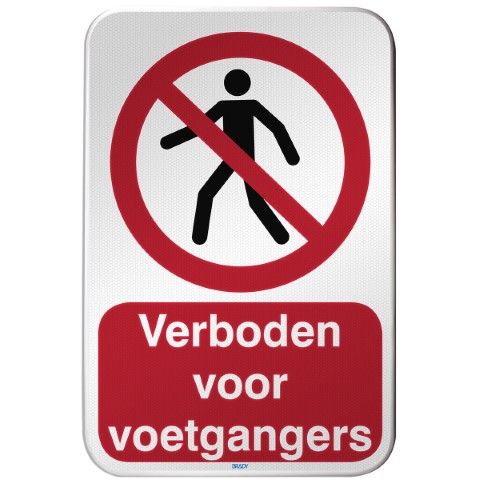 ISO-veiligheidspictogram – Verboden voor voetgangers