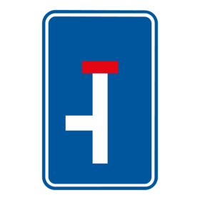 BORD SB250, F45Links, 400X600, HI, DOODLOPENDE WEG + STRAAT NR LINKS