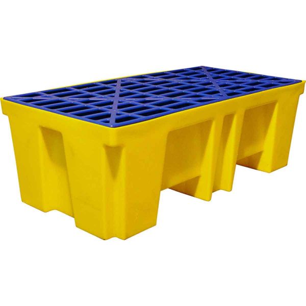OPVANGPALLET voor 2 vaten, 132 (L) x 66 (B) x 43 (H) cm, 260 liter