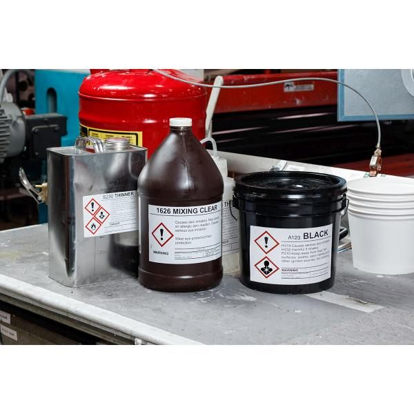 Kit met voorbedrukte CLP/GHS-labels voor BBP3x-printers