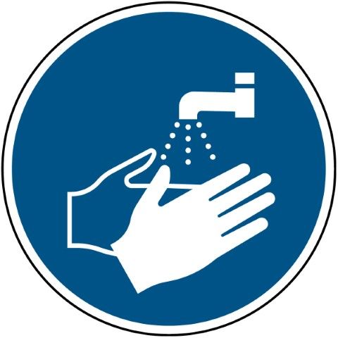 ISO Veiligheidspictogram - Handen wassen verplicht