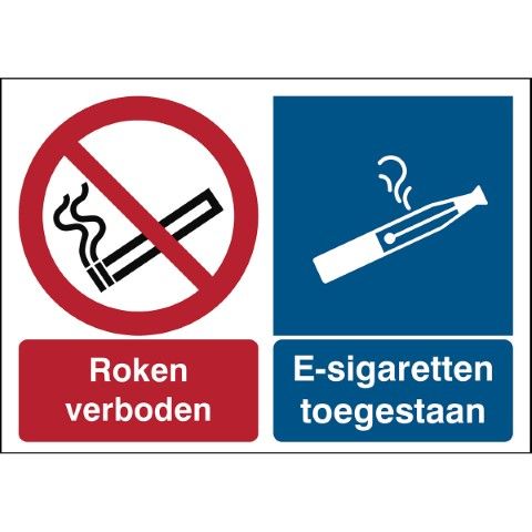 Verbodspictogrammen – Roken verboden / E-sigaretten toegestaan - Roken verboden  E-sigaretten toegestaan