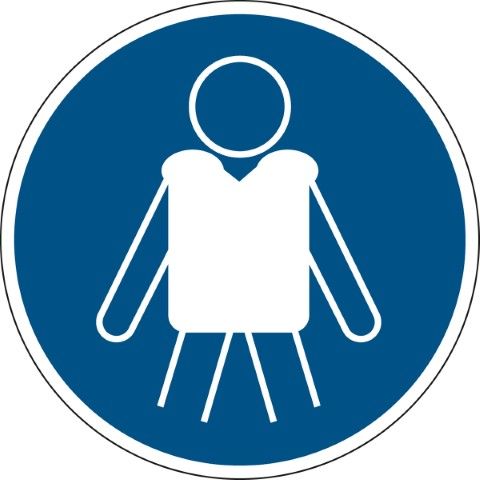 ISO-veiligheidspictogram – Reddingsvest verplicht