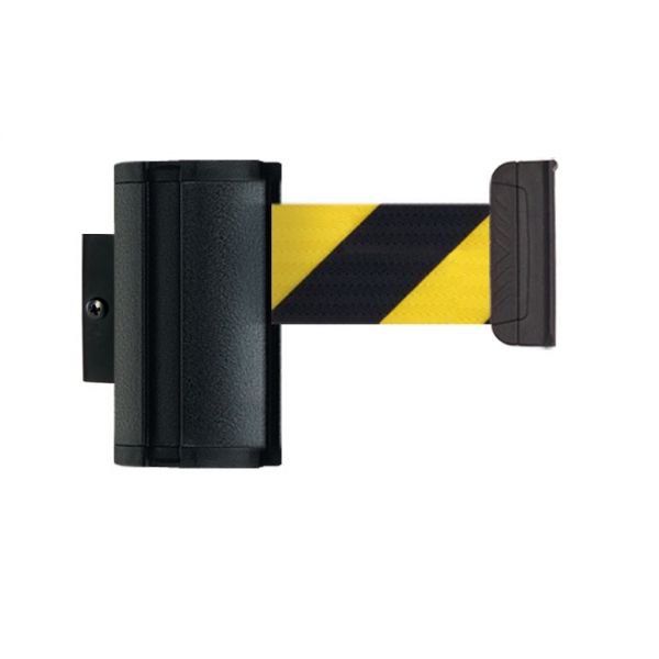 AFROLBAAR MUURLINT M 2,3M GEEL/ZWART LINT MET ZWARTE KADER