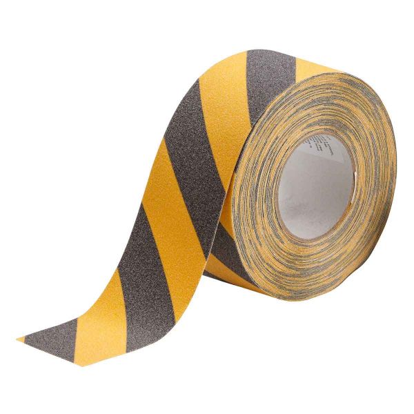 Anti-slip tape met strepen - Zwart / Geel