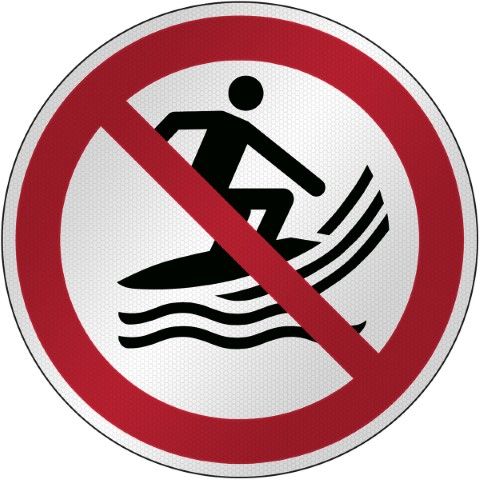 ISO-veiligheidspictogram – Verboden te surfen