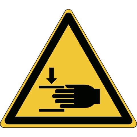 ISO Veiligheidspictogram - Waarschuwing: Verwondingen aan de hand