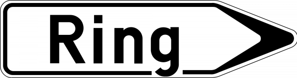 Aanwijzingsbord SB250, F33A - Wegwijzer wit/zwart gemeente/stad X, 1500X300 - HI