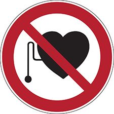 Verbodspictogram - Verboden voor personen met pacemaker