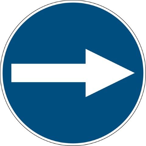 Gebodspictogram - Richtingspijl