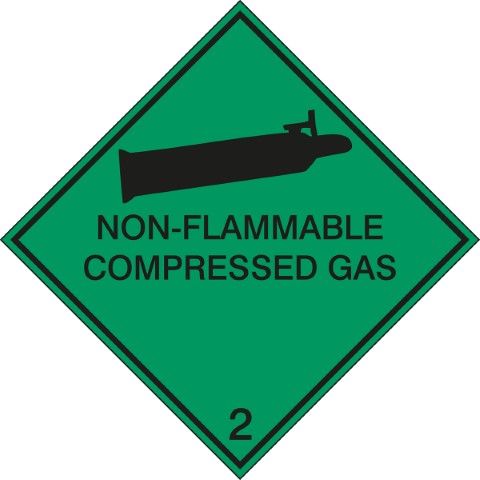 Pictogram voor Zeetransport - Niet-brandbare gecompresseerde gassen - NON-FLAMMABLE COMPRESSED GAS 2