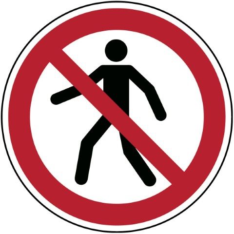 ISO Veiligheidspictogram - Verboden voor voetgangers