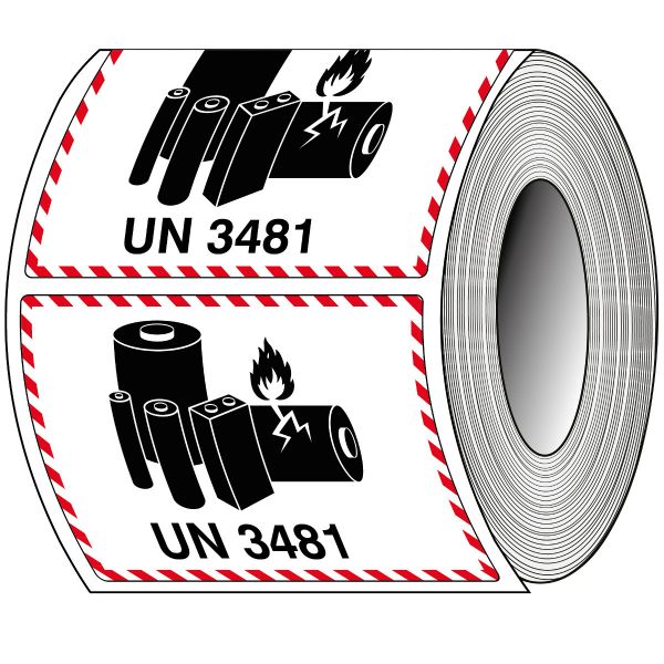 UN 3481-Verpakkingslabel voor
lithium-ionbatterijenngslabels