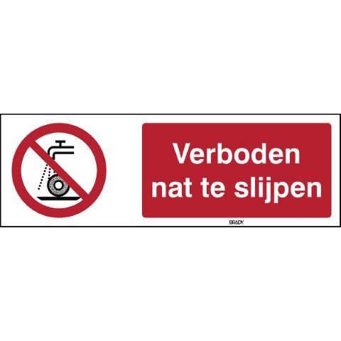 ISO 7010 Pictogrammen - Verboden nat te slijpen