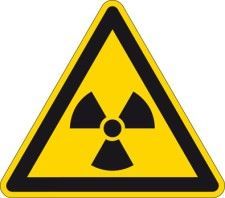 Pictogram voor identificatie van gevaarlijke stoffen - Radioactieve stoffen of ioniserende straling