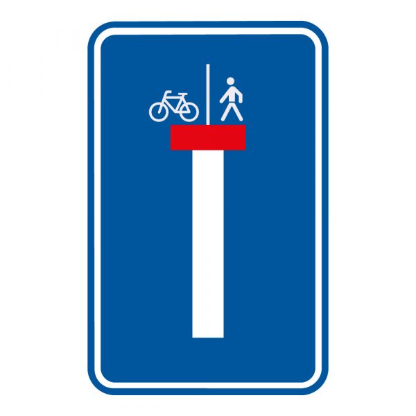BORD SB250, F45B, 400X600 HI, DOODLOPENDE WEG-UITZ VOETGANGER+FIETSER