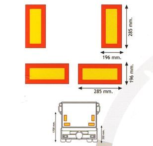 REFL ZELFKLEVER AANHANGWAGEN  285X196 MM - 4ST