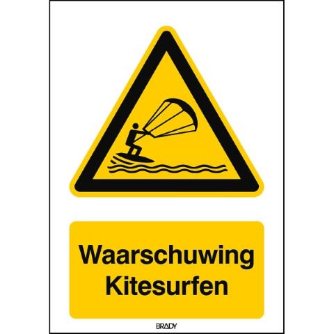 ISO Veiligheidspictogram - Waarschuwing – Kitesurfen