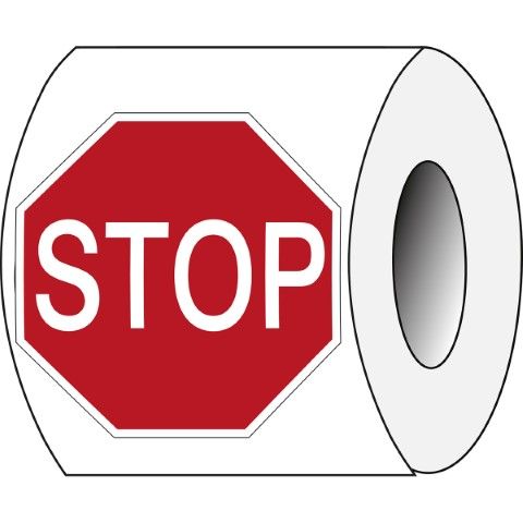 Pictogrammen op rol - Stop - STOP