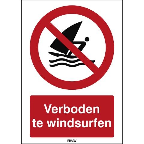 ISO Veiligheidspictogram - Verboden te windsurfen