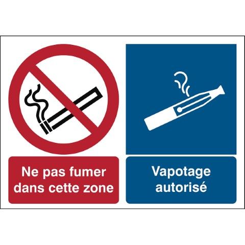 Verbodspictogrammen – Roken verboden / E-sigaretten toegestaan - Ne pas fumer Vapotage autorisé dans cette zone