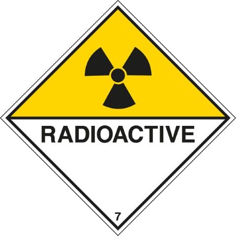 Pictogram voor Zeetransport - Radioactieve stoffen - RADIOACTIVE 7
